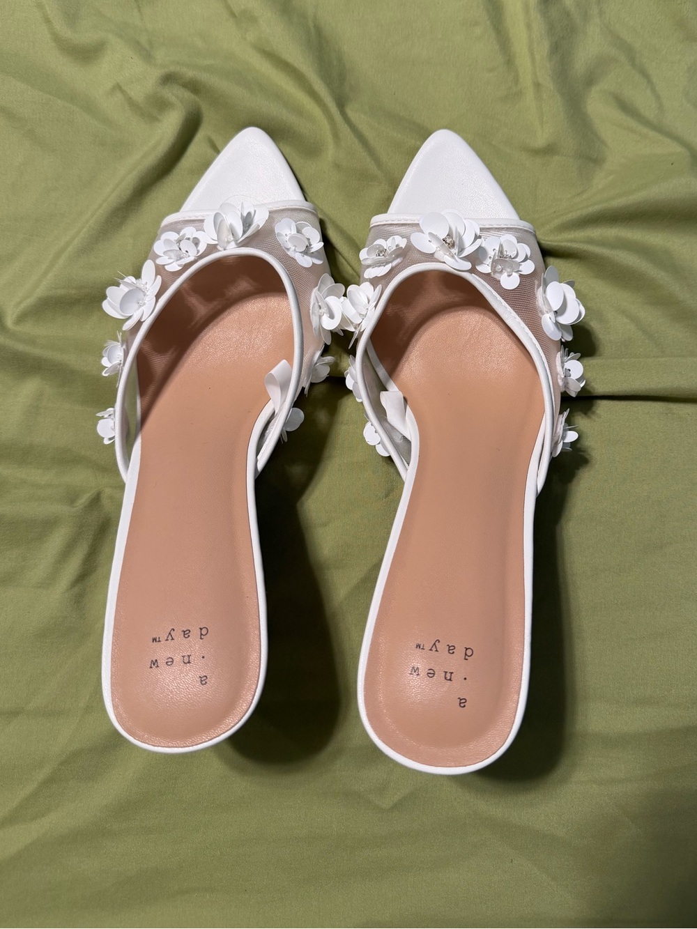 Floral appliqué kitten heels - Picture 2 of 5
